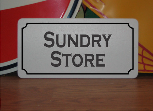 Insegna metallo sundry - insegna,