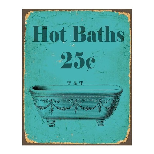 Hot baths 25c insegna - hot, da