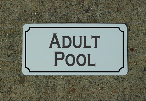 Insegna metallo per piscina - insegna,