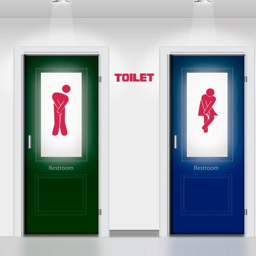 Carta parati bagno adesivo - ,