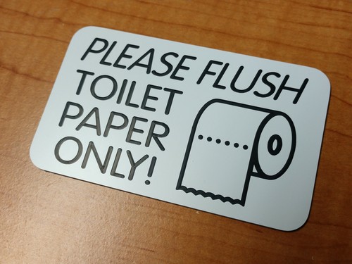 Insegna bagno solo carta - insegna,