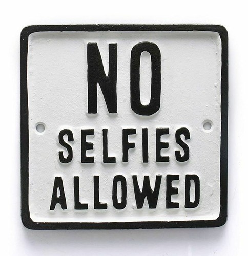 Insegna metallo selfies - metallo,