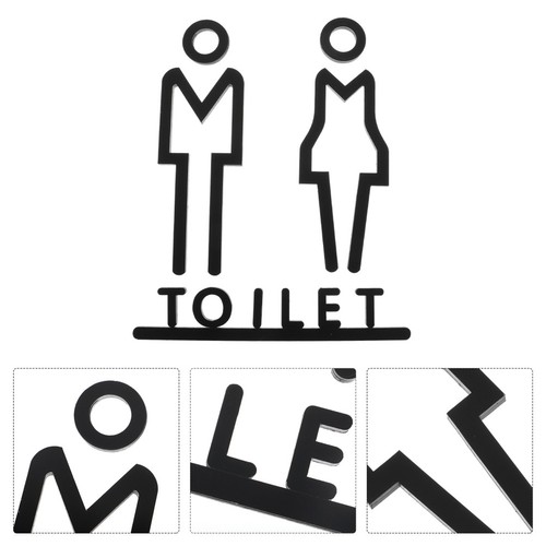 Cartello toilette per porta - cartello,