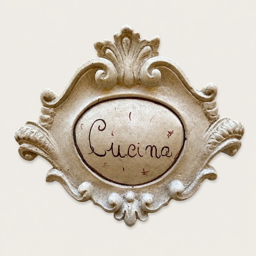 Insegna gesso cucina - gesso, “cucina”