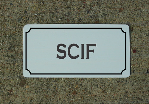 Insegna metallo scif - in,
